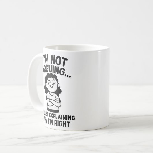 Mug Je n'affirme pas que j'explique juste pourquoi j'a (Devant gauche)