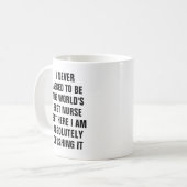 Mug Je n'ai jamais demandé à être le meilleur Bu (Devant gauche)