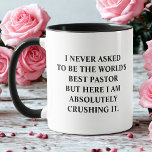 Mug Je n'ai jamais demandé d'être le meilleur pasteur<br><div class="desc">Drôle tasse à café avec disant "Je n'ai jamais demandé d'être le meilleur Pasteur du monde, mais ici je l'écrase absolument." Funny Unique Idea Cup Cadeau pour meilleur Pasteur grand Pasteur, parfait pour tout anniversaire, Noël, célébration ou simplement parce que vous devez dire à votre être aimé combien vous vous...</div>