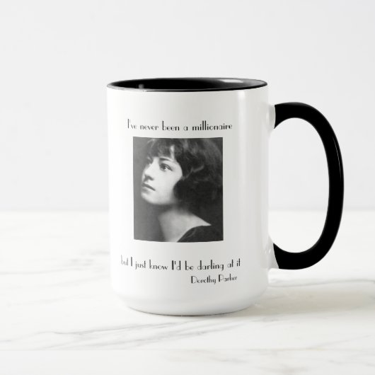 Mug Je n'ai jamais été un millionnaire (Droite)