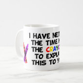 Mug Je n'ai ni le temps ni les crayons…. (Devant gauche)