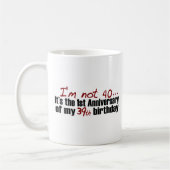 Mug Je n'ai pas 40 ans (Gauche)