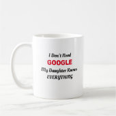 Mug Je n'ai pas besoin de Google ma fille sait tout (Gauche)
