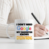 Mug Je n'ai pas besoin de Google Ma fille sait tout