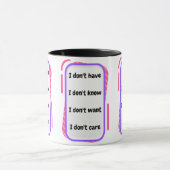 Mug je n'ai pas besoin de soins (Centre)