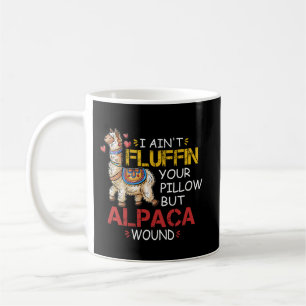 Mug Je n'ai pas fouillé ton Coussin, mais Alpaca a plu