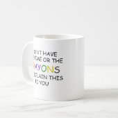 Mug Je n'ai pas le temps ni les Crayons d'expliquer (Devant gauche)