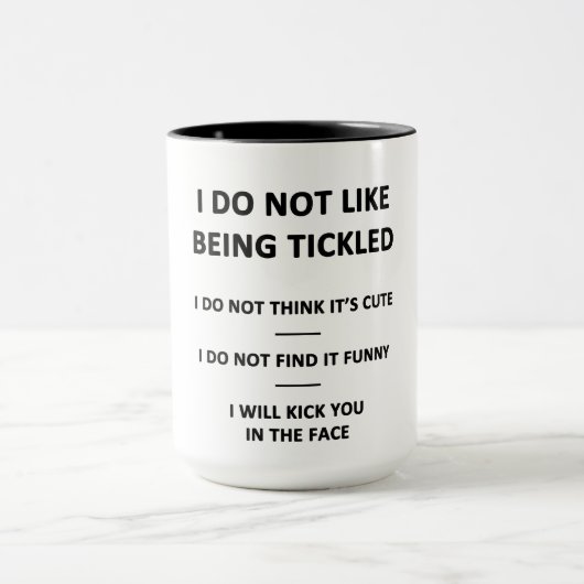 Mug Je n'aime pas être chatouillé (Centre)