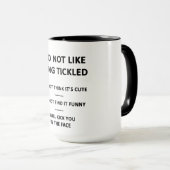 Mug Je n'aime pas être chatouillé (Devant droit)