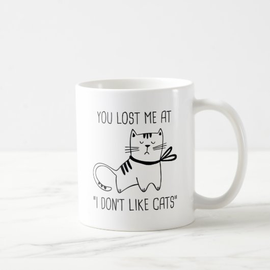 Mug Je n'aime pas les chats (Droite)