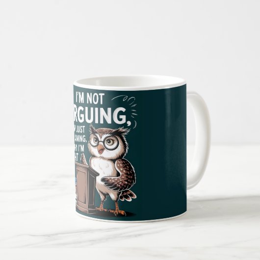 Mug "Je n'argumente pas, je ne fais qu'expliquer" Dess (Devant droit)