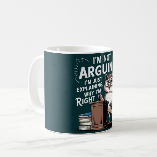 Mug "Je n'argumente pas, je ne fais qu'expliquer" Dess (Devant gauche)