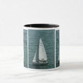 Mug Je naviguerais plutôt, le voilier blanc (Centre)