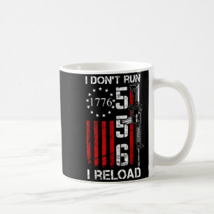 Mug Je ne cours pas, je recharge - Drapeau américain p