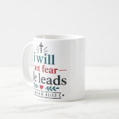Mug Je ne craindrai pas Il conduit Citation des Écritu (Devant gauche)