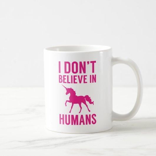 Mug Je ne crois pas aux humains (Droite)