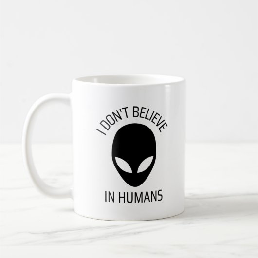 Mug Je ne crois pas en l'humanité (Gauche)