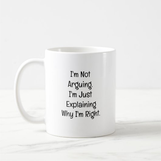 Mug Je ne discute pas. J'explique simplement (Gauche)