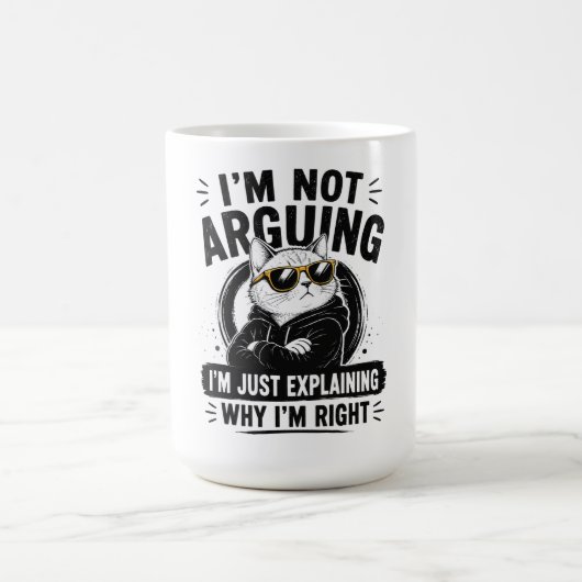 Mug Je ne discute pas, j'explique simplement pourquoi  (Centre)