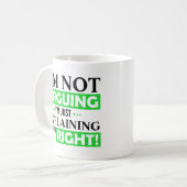 Mug Je ne discute pas, j'explique simplement pourquoi (Devant gauche)