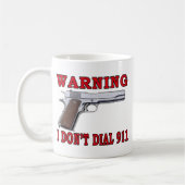 Mug Je ne fais pas compose 911 (Gauche)