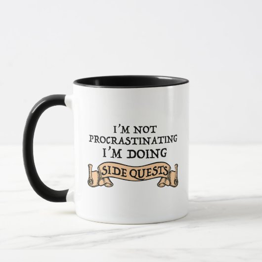 Mug Je ne fais pas de procrastination - Je fais des qu (Gauche)