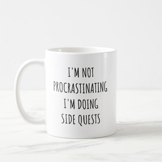 Mug Je ne fais pas de procrastination, je fais des quê (Gauche)