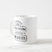 Mug Je ne fais pas de procrastination Je fais des quêt (Devant gauche)
