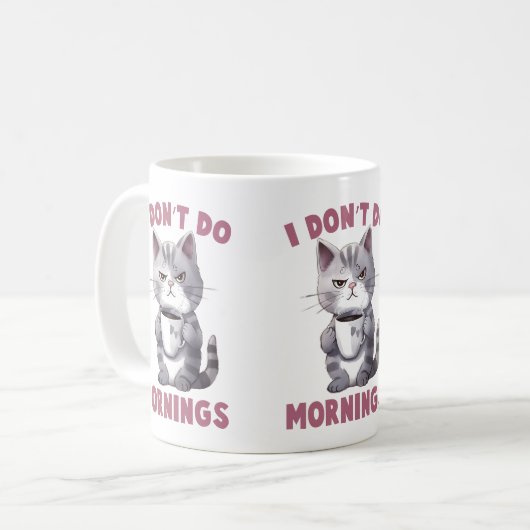 Mug Je ne fais pas le matin (Devant gauche)
