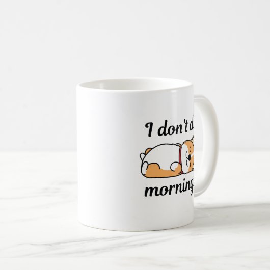 Mug Je ne fais pas le matin (Devant droit)