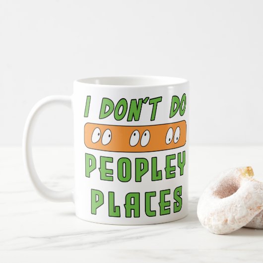 Mug Je ne fais pas Peopley Places (Avec donut)