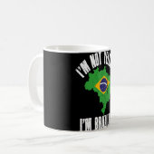 Mug Je ne hurle pas Je suis brésilienne Retro Distress (Devant gauche)