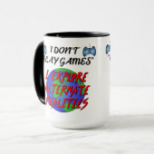 Mug Je ne joue pas aux jeux que j'explore (Devant gauche)