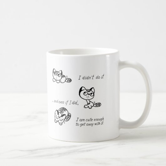 MUG "JE NE L'AI PAS FAIT" DES CHATS (Droite)