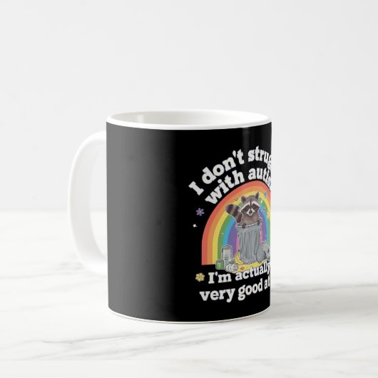 Mug Je Ne Lutte Pas Avec L'Autisme Autistique Funny Ra (Devant gauche)