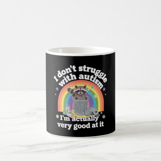 Mug Je Ne Lutte Pas Avec L'Autisme Autistique Funny Ra (Centre)