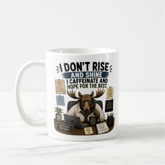 Mug Je ne me lève pas et je ne brille pas, je me caffe