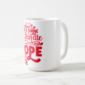 Mug Je ne me lève pas pour briller (Devant droit)