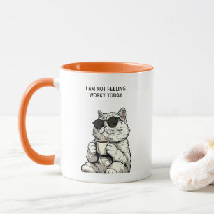 Mug Je ne me sens pas d'attaque pour le travail aujour