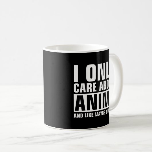 Mug Je Ne Me Soucie Que D'Anime (Devant droit)