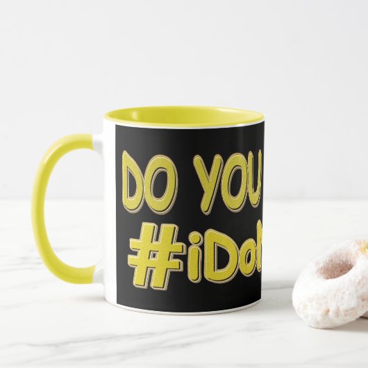 Mug "Je Ne M'En Soucie Pas" Mignonne Conception D'Expr (Avec donut)