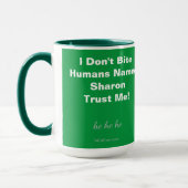 Mug Je ne mords pas les êtres humains sous le nom de S (Gauche)