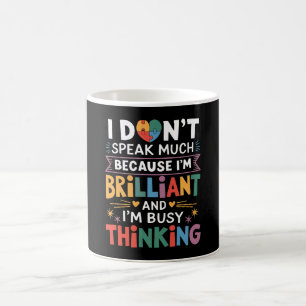 Mug Je ne parle pas beaucoup d'autisme autistique bril