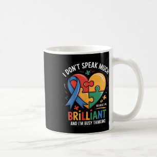 Mug Je Ne Parle Pas Beaucoup De Brillant Autisme Autis