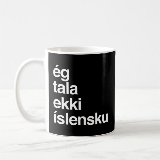 Mug Je Ne Parle Pas Islandais Islande (Gauche)