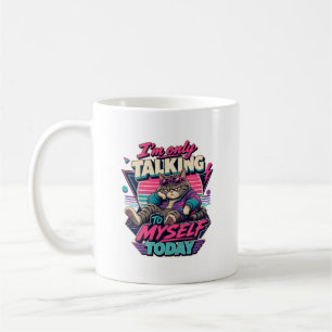 Mug Je ne parle qu'à moi-même aujourd'hui, chat