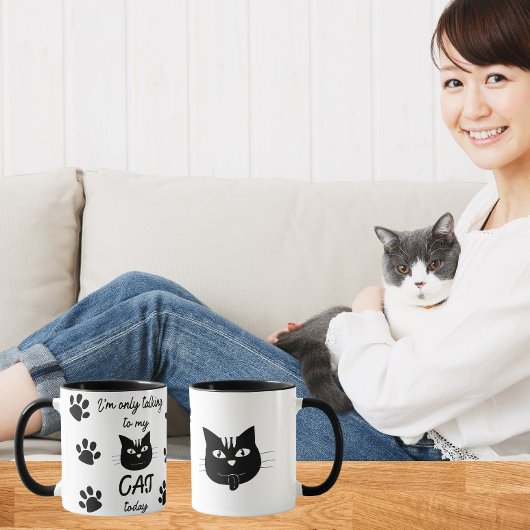 Mug Je ne parle qu'à mon chat aujourd'hui