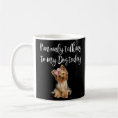 Mug Je ne parle qu'à mon chien aujourd'hui mignon York (Gauche)