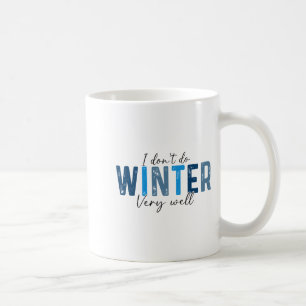 Mug Je ne passe pas très bien l'hiver, Noël Rétro Long