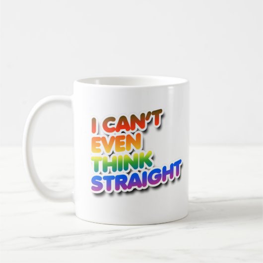 Mug Je ne peux même pas penser droit (Gauche)
